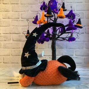 Happy Haunting Witch On A Broomstick Gnome